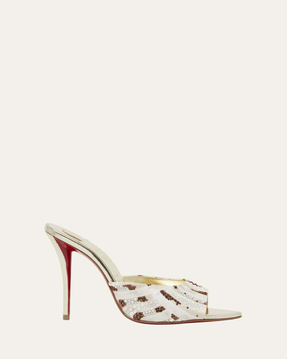 Miss Z Strass Red Sole Slide Sandals